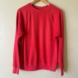 Hey Gang Women’s Red Sweatshirt top Cotton long sleeve Size 3/Large